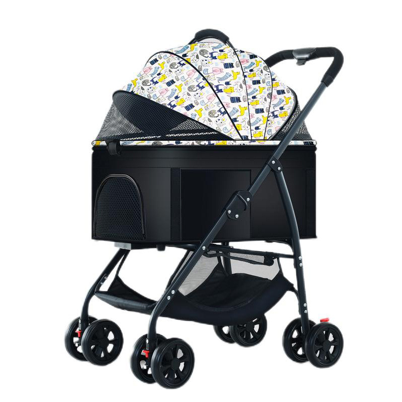 Wholesale Designer Luxury Pram Carrier Small Detachable Show Cat Trolley Dog Pet Stroller