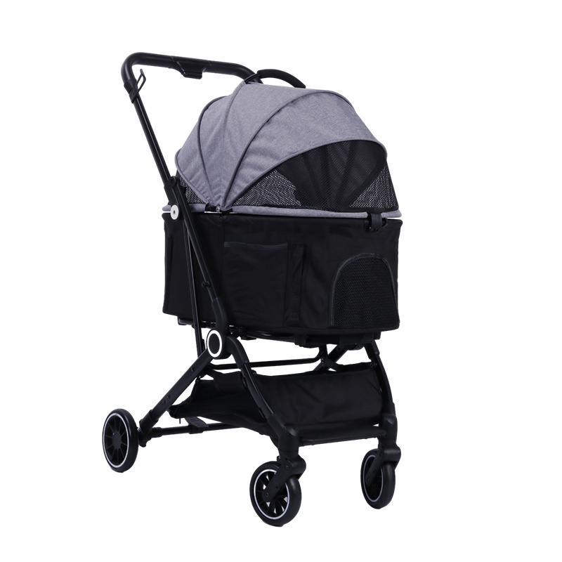 Oxford Rolling Cat Carrier Trolley On Wholesale Puppy 4 Wheels Medium Stroller for Dog