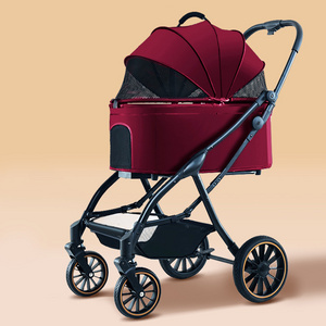 Outdoor Air Buggy Jogger Waterproof Wagon Cat Pulling Cart Medium Dog Pet Stroller Manufacturers