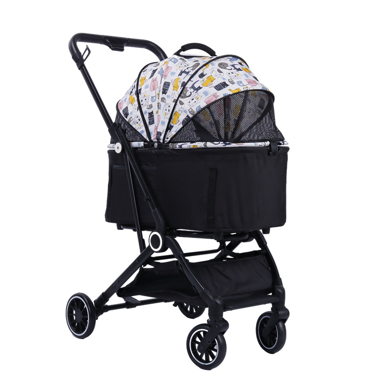 Custom Gear Cheap Foldable Pram Wholesale High End Carrier With Wheels Pet Stroller for Large Dog