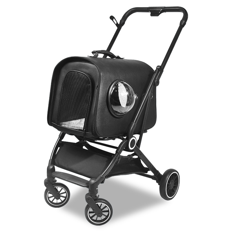 Wholesale  Luxury Aluminum Tube Pram 3 In 1 Carrier Designer Detachable Show Cat Trolley Dog Pet Stroller