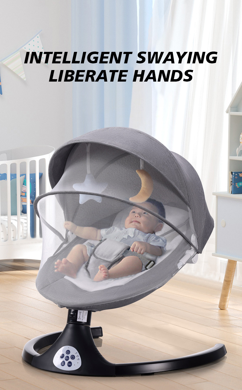 New Born Portable Electric Automatic Sleeping Bed Cradle Rocker Seat Bouncer Music Rocking Chair Baby Swing