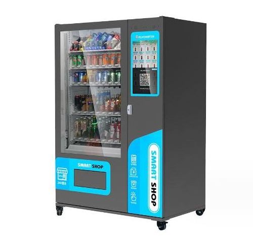 self lets pizza making refrigerated cookie boba milk tea iced coffee vending machine with auto bagging