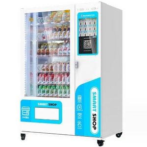 self lets pizza making refrigerated cookie boba milk tea iced coffee vending machine with auto bagging