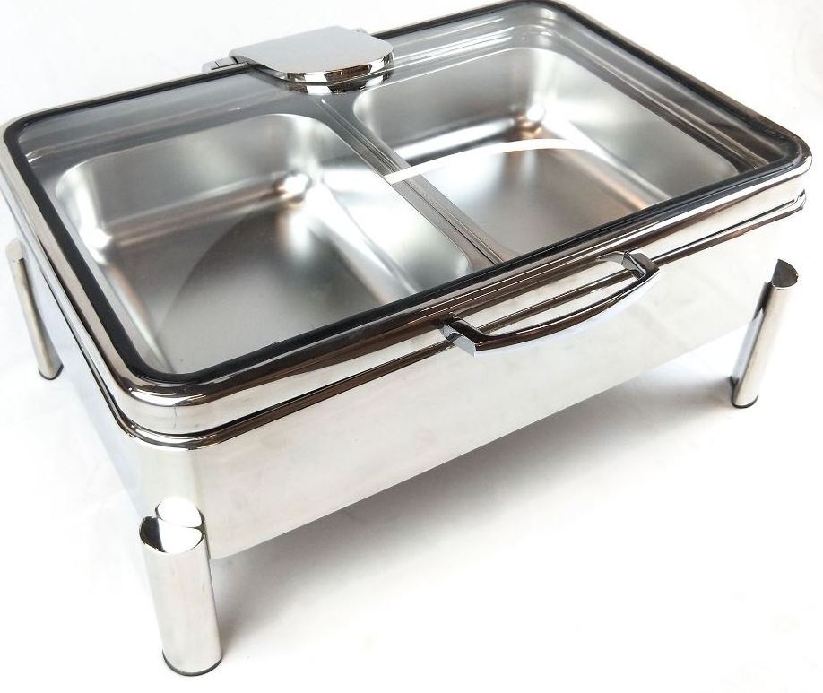 chauffandise stainless steel chaffing chafing dish pour buffet catering food warmer display stand set