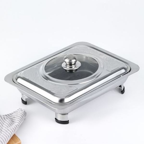 chauffandise stainless steel chaffing chafing dish pour buffet catering food warmer display stand set