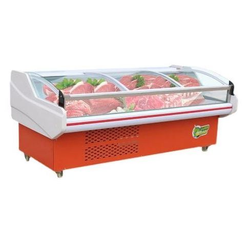 chest counter butchery fresh chicken meat display cooler refrigerator chiller freezer fridge cases for meat supermarket sale