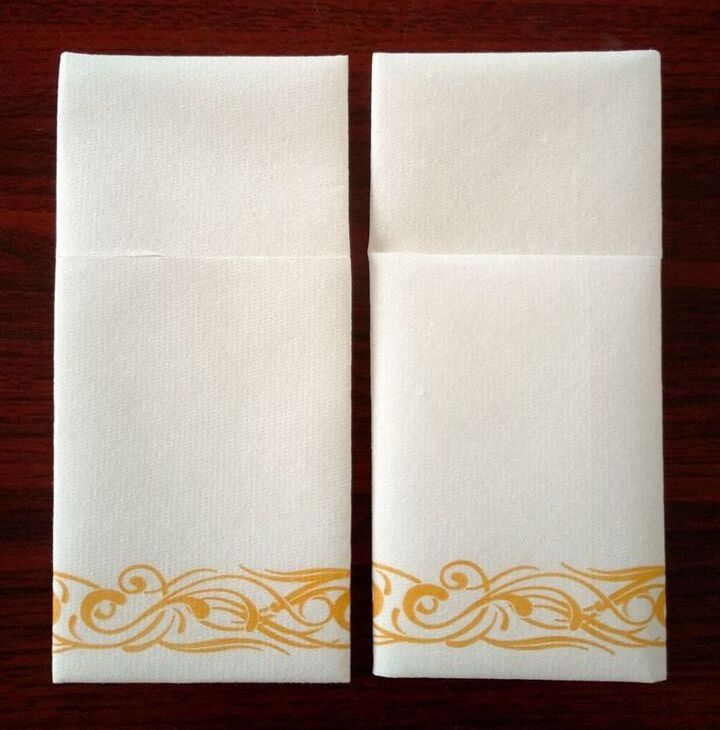 Cutlery Airlaid Paper Napkins,Disposable Guest Hand Towels With Absorbent,Line-like Feel weddings