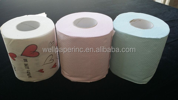 custom colored toilet paper tissue, printed toilet paper