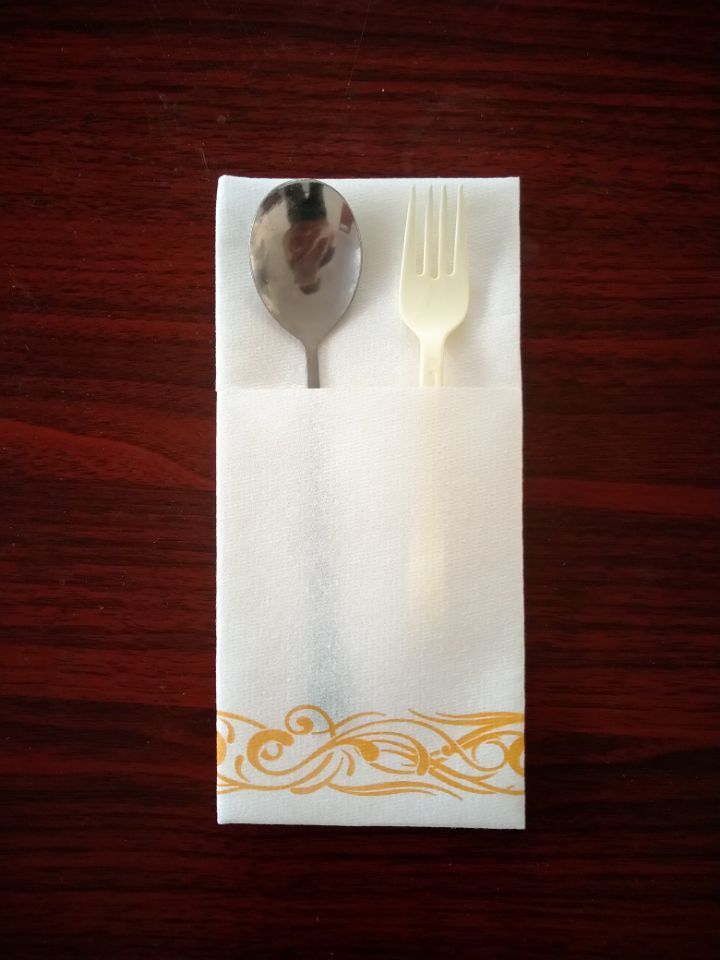 Cutlery Airlaid Paper Napkins,Disposable Guest Hand Towels With Absorbent,Line-like Feel weddings