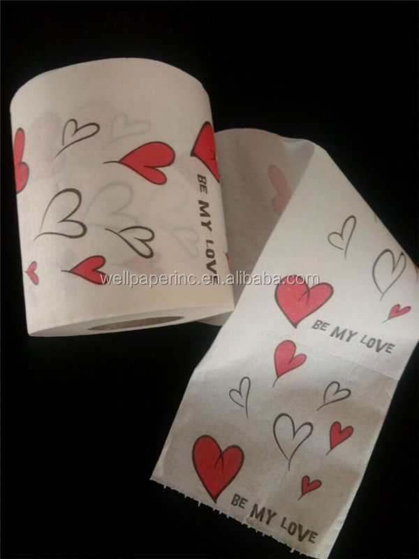 Hearts Toilet Paper Custom printed toilet paper