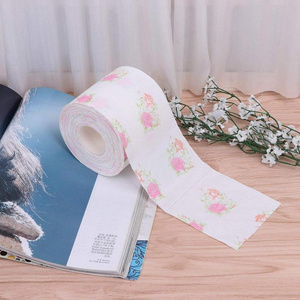 Flower Floral Toilet Paper Soft Toilet Paper household healthy10*10cm 2ply  250 Sheets of Rwo Ply Printed Toilet Paper 100packs