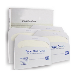 1/2 Fold Paper Toilet Seat Covers - Disposable Virgin Paper Half-Fold Toilet Seat Cover Dispensers