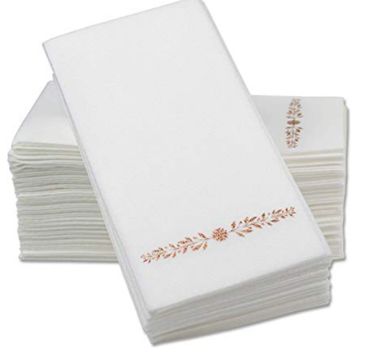 Airlaid Paper Napkins,Disposable Guest Hand Towels With Absorbent,Line-like Feel weddings