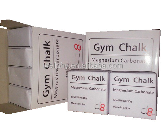 Magnesium carbonate chalk, Gym chalk , climbing hand chalk