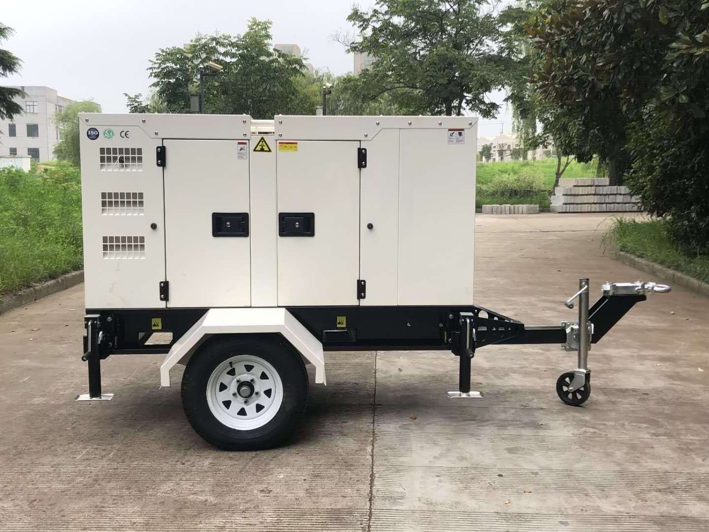 24KW 30KVA Generator Yangdong Y490D 25KW Generator Trailer Silent 3 Phase Single Phase 30KVA Generador Trailer Soundproof