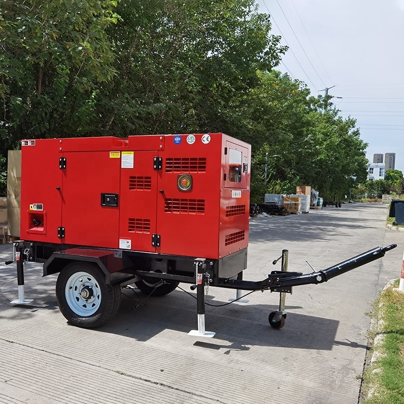 New Powered by YangDong engine YND485ZLD 20kw diesel generator equipped with soundproof canopy and trailer