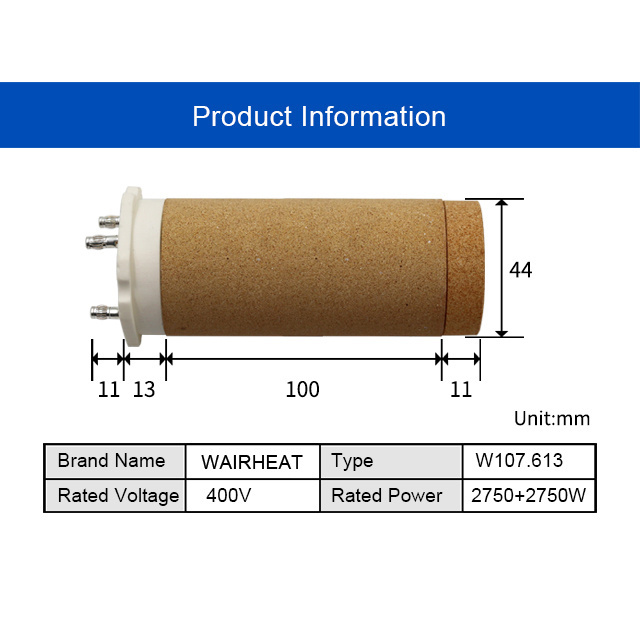 107.613 400V 5500W ceramic heating element for hot air welding machine  VARIANT T1/VARIMAT V2 used on waterproof of roofs