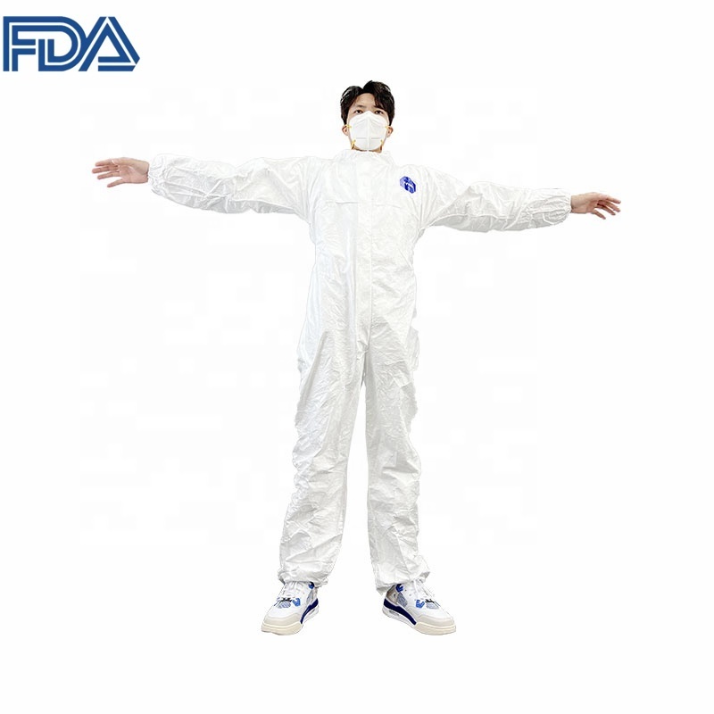 Fast Delivery SMS chemical protective suit Type 3/4 disposable protective isolation suit coverall waterprooffor Healthcare