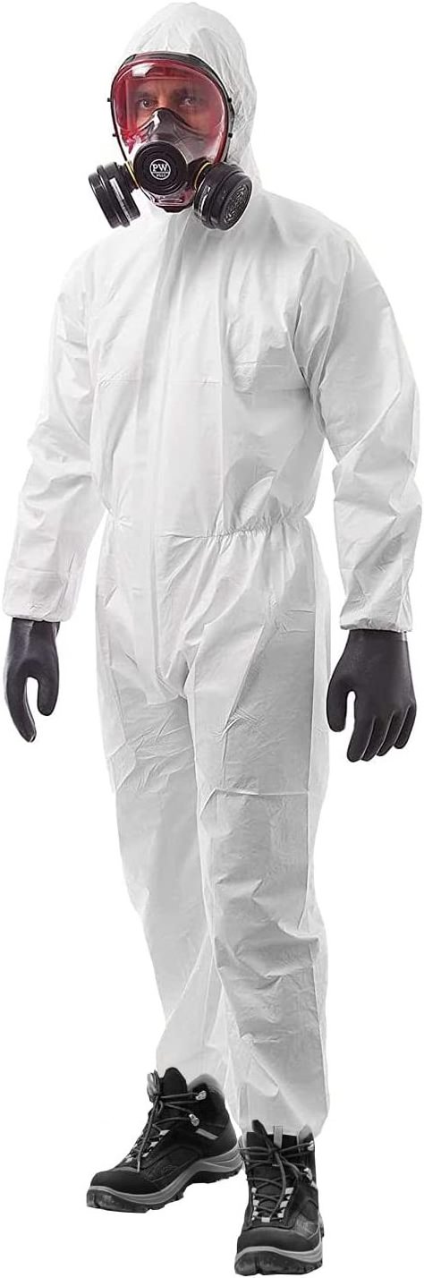 EN13485 Type5/6 Tyvek Coverall Protective PPE Kit Overalls Disposable Coverall Chemical Hazmat Suit with EN14126