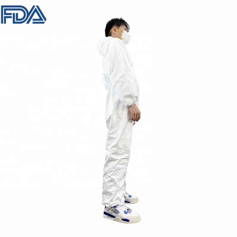 Fast Delivery SMS chemical protective suit Type 3/4 disposable protective isolation suit coverall waterprooffor Healthcare