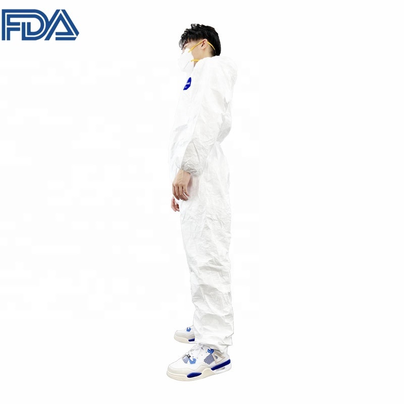 Fast Delivery SMS chemical protective suit Type 3/4 disposable protective isolation suit coverall waterprooffor Healthcare