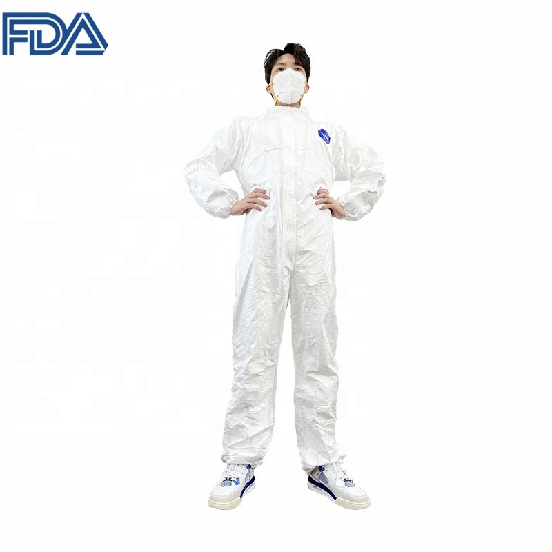 Fast Delivery SMS chemical protective suit Type 3/4 disposable protective isolation suit coverall waterprooffor Healthcare