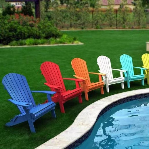 Fashion Modern Outdoor Garden Patio furniture  Plastic Wood Folding Adirondack beach Garden Chairs