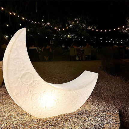 furniture Waterproof cube wedding light up Hotel shaped Moon party Outdoor club garden LED chair