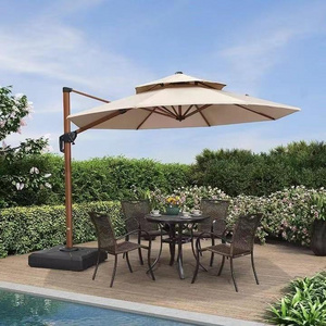 modern fashion sun waterproof high quality park fabric patio garden outdoor umbrella for sale