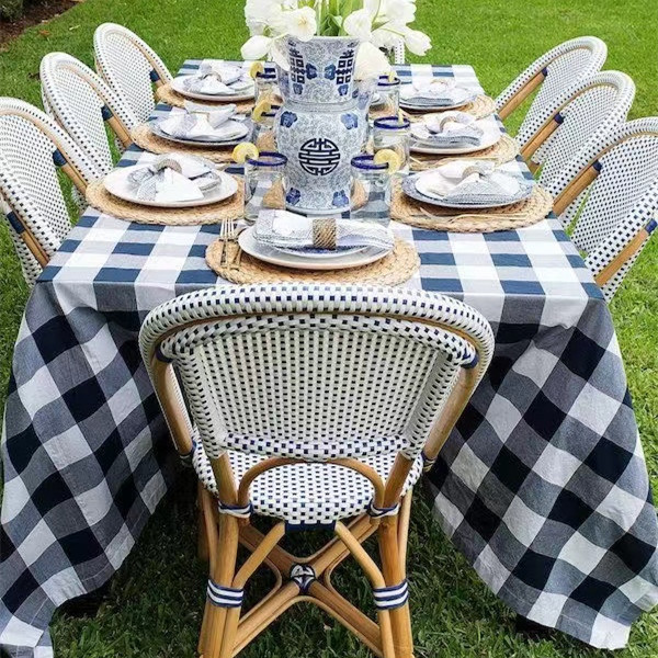 Vintage style Outdoor furniture waterproof coffee restaurant garden bistro rattan Dining chair