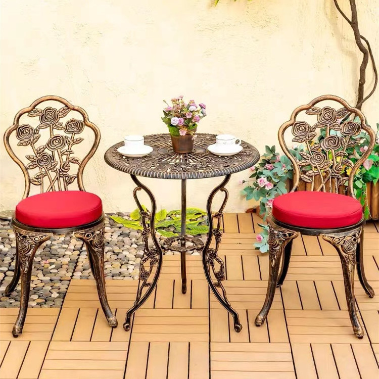 Wholesale high quality restaurant outdoor furniture modern cast aluminum patio dining garden chair