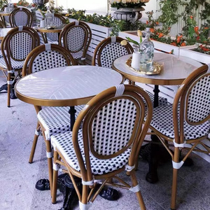 Vintage style Outdoor furniture waterproof coffee restaurant garden bistro rattan Dining chair