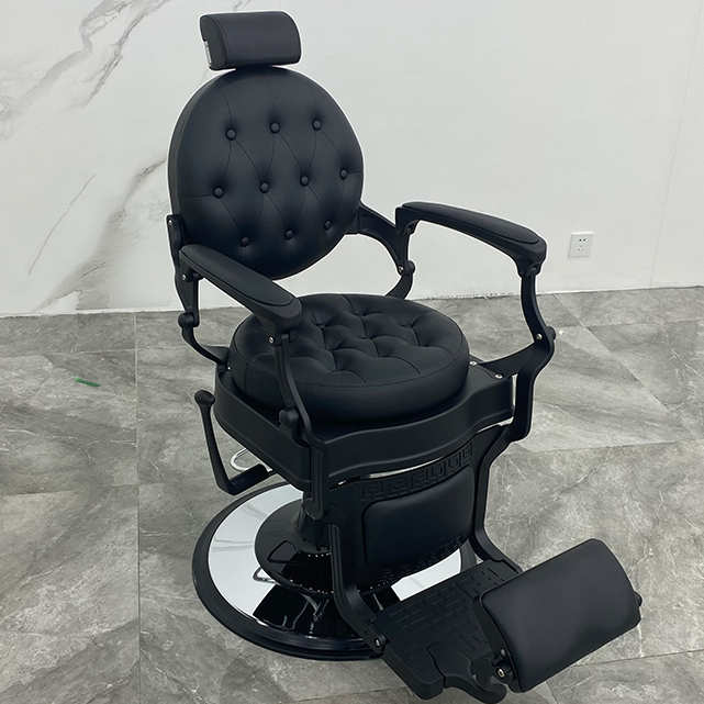 Styling Retro Classic Hydraulic Armrest Stylish King Beauty Hairdressing Furniture Hair Salon Barber Chair