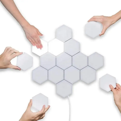 DIY RGB Quantum Light Smart Led Hexagonal Modular Touch Sensitive Lighting Remote Controlled Creative Decoration LED Night Light