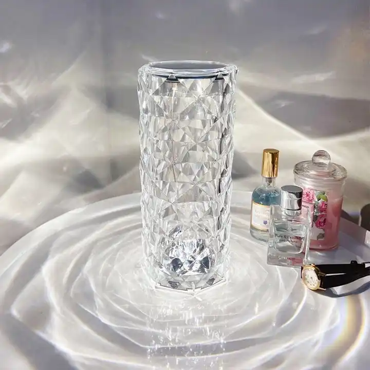 LED Rose Crystal table Lamp 16 Colors Changing RGB Rechargeable Touch Lamp USB LED Rose desk Lamps