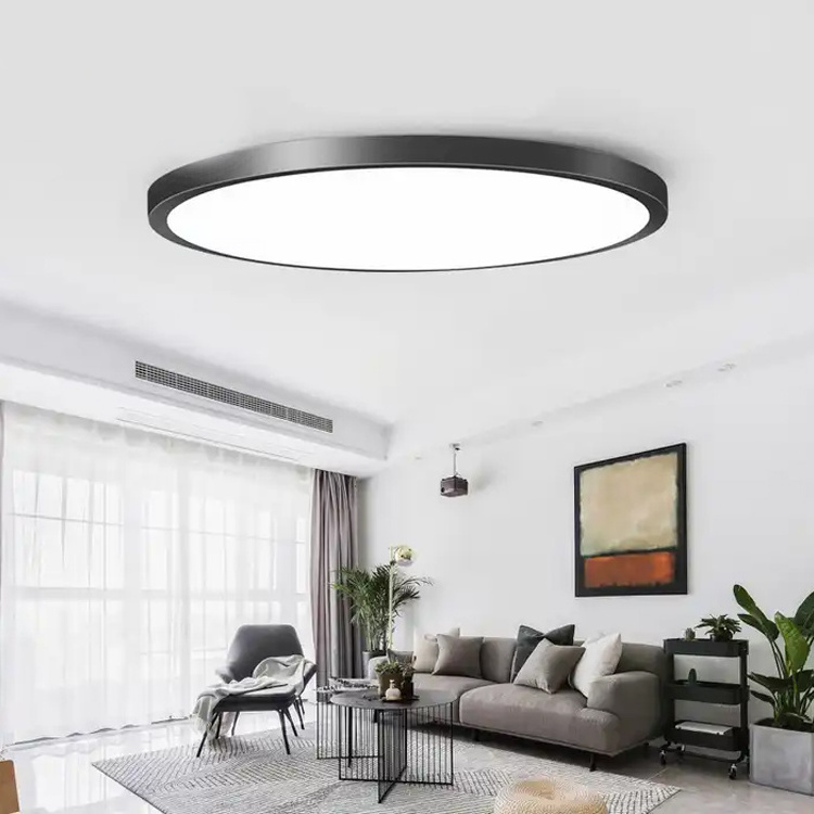 Ultra Thin Indoor Lighting Modern Round Surface Mount 16w 22w 30w 50w 70w Led Ceiling Light For Home Office Living Room Bedr