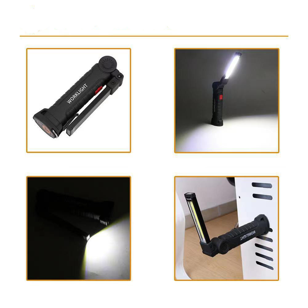 Portable 5 Modes Handle Camping Lighting Emergency Waterproof USB Rechargeable COB Work Lamp LED Working Light