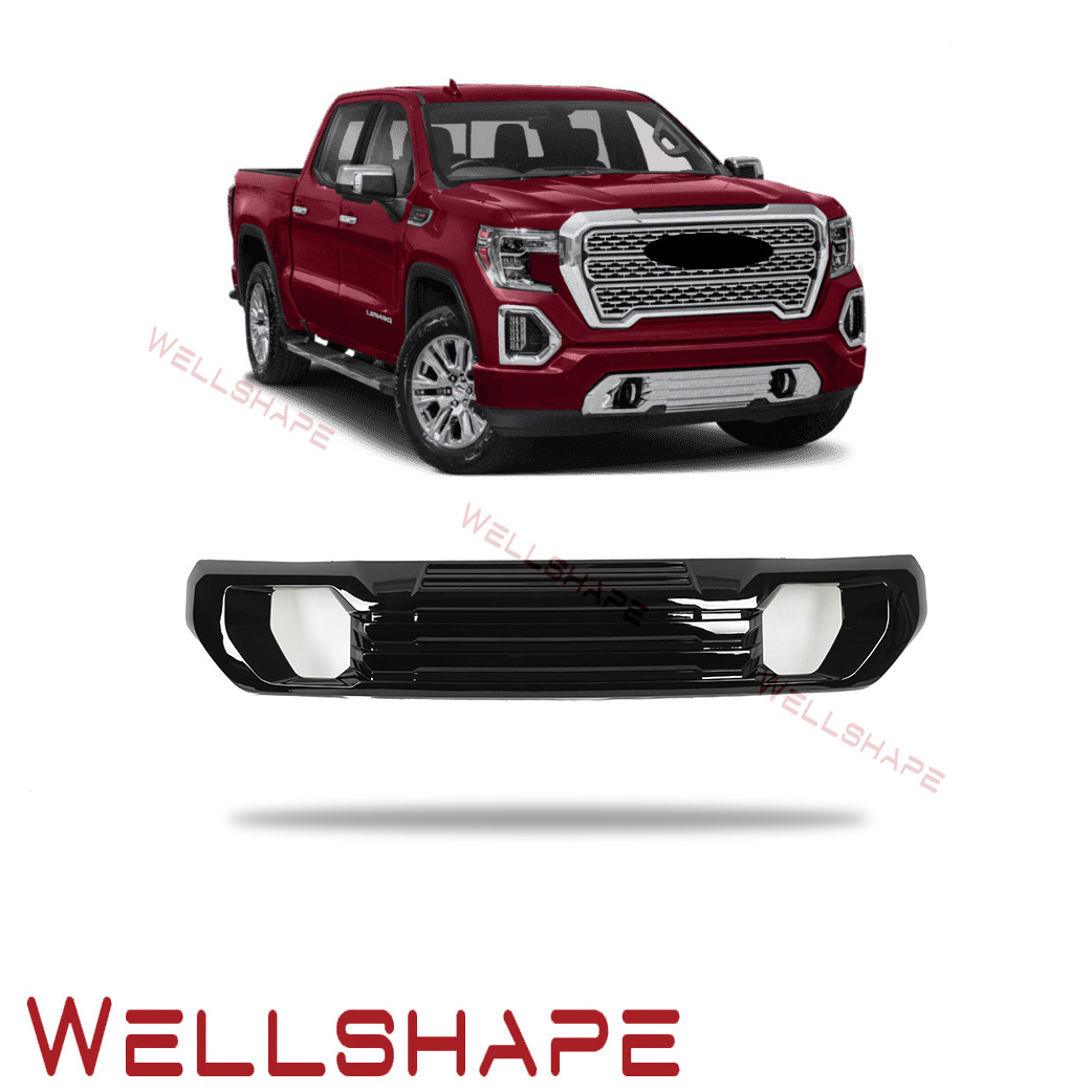 Fits For 2019 2020 GMC Sierra 1500 Front Bumper Lower Grille Plate Gloss Black New Replacement 84225859 GM