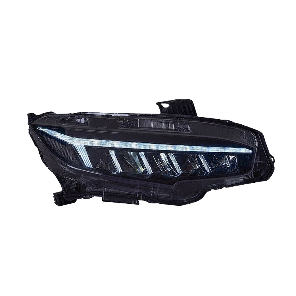 Fit For 2016-2018 Honda Civic LED DRL and Sequential Turn Signal Type-R Style Headlights Headlamps Set