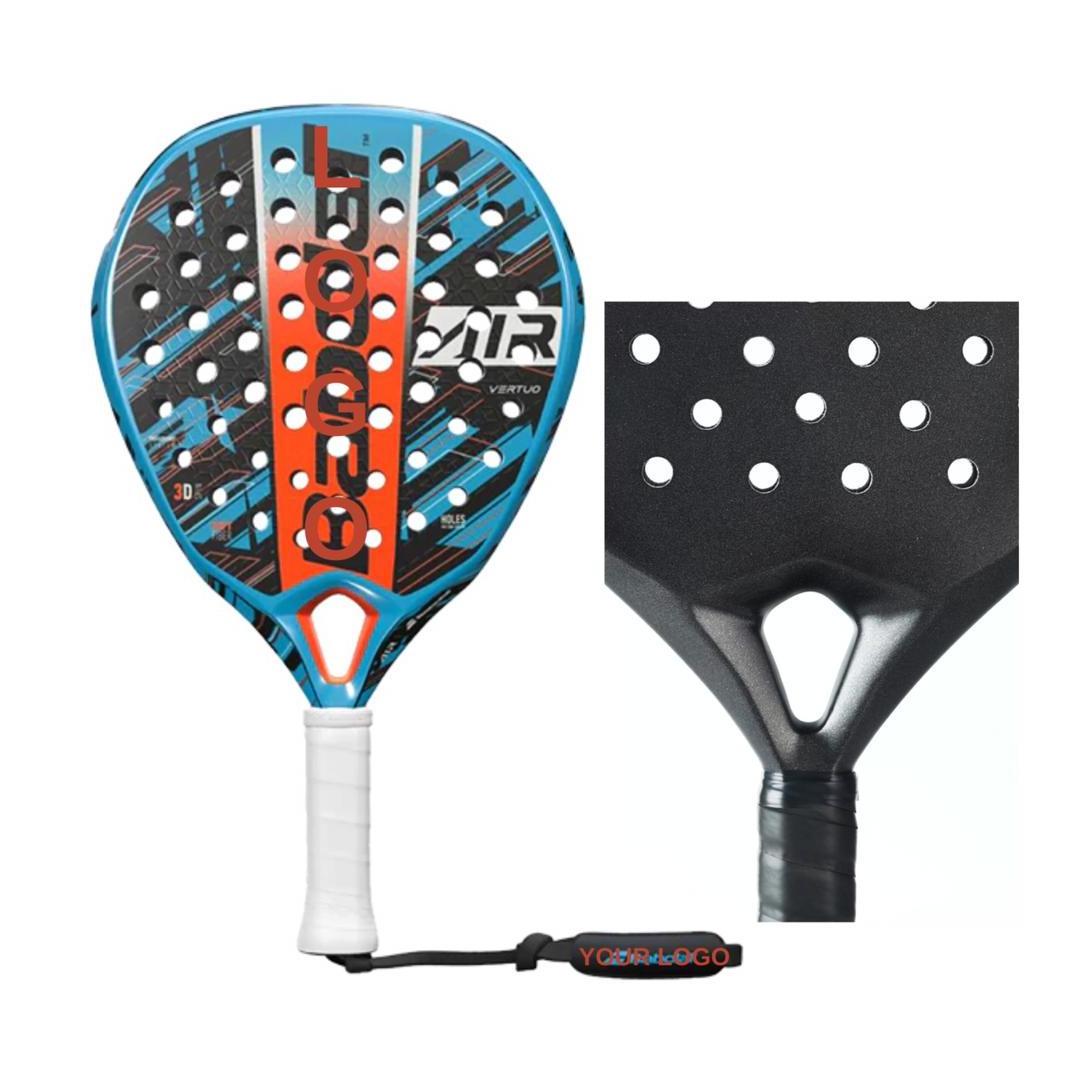 2024 hot selling Professional Diamond Shape 3D engrave 100% Carbon Padel Racket Custom Graphite Paddle Tennis Racquet