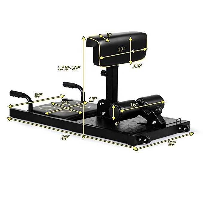 Wellshow Sport Home Gym Sissy Suqat Machine Fitness Adjustable Squat Machine with Push Up Bar