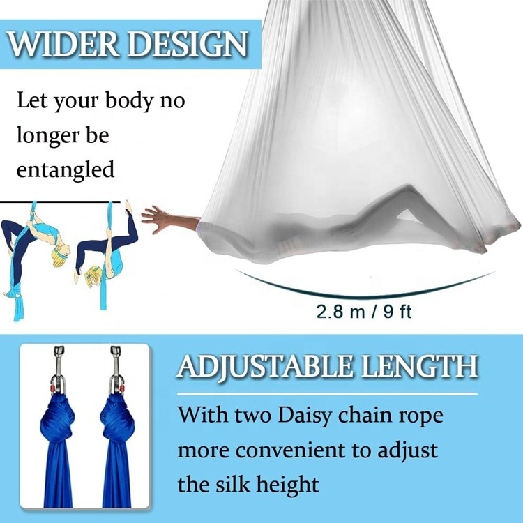 Wellshow Sport Aerial Yoga Hammock Yoga Swing Set Aerial Dance Equipment Strength training Starter Hardware kit