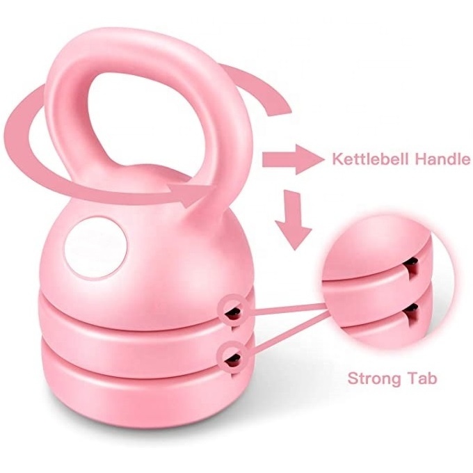 Wellshow Sport Women Use Adjustable Kettlebell Set For Weight Lifting Exercise Equipment