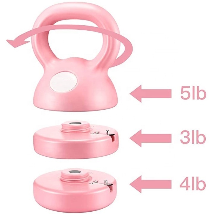 Wellshow Sport Women Use Adjustable Kettlebell Set For Weight Lifting Exercise Equipment