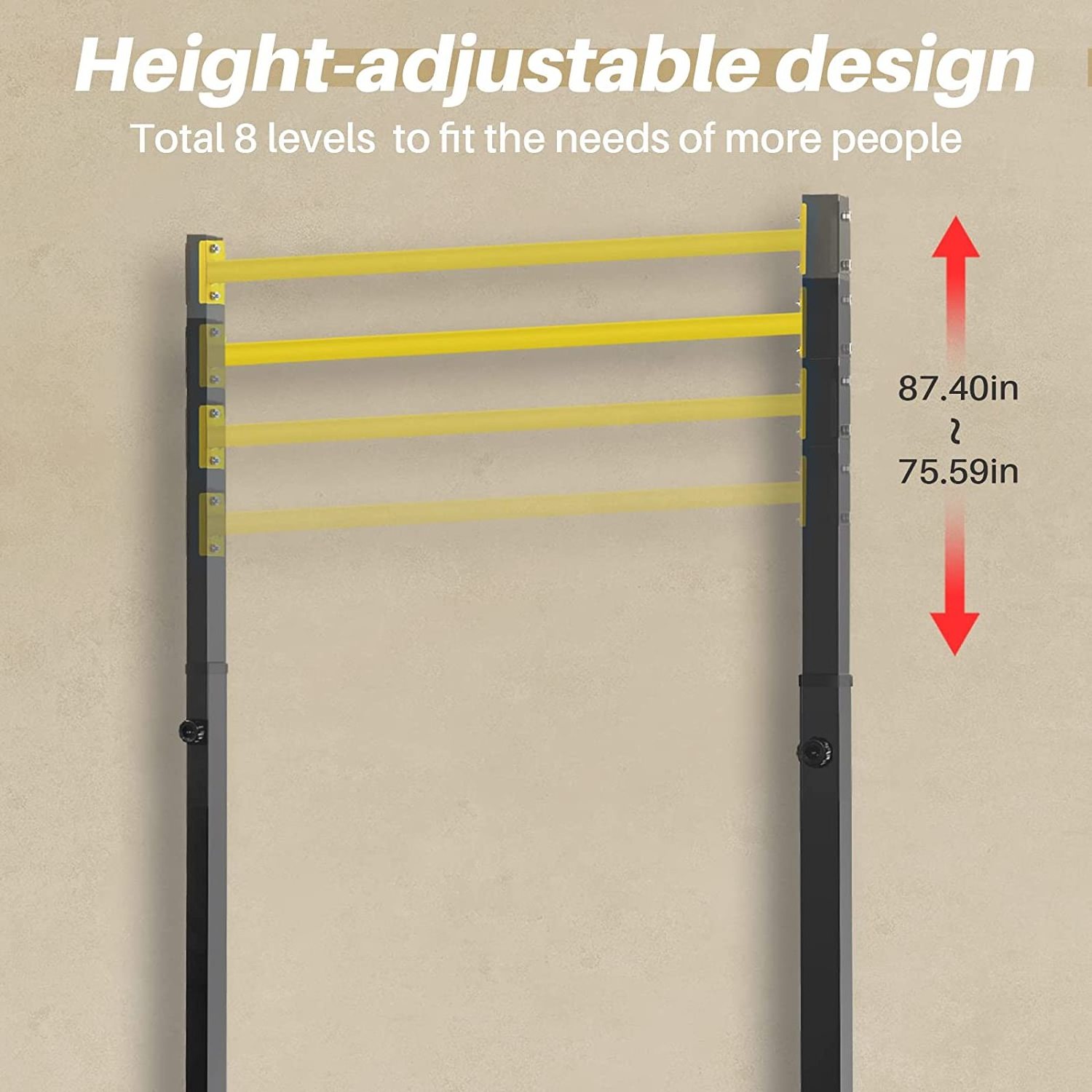 Wellshow Pull Up Station Power Tower Portable Pullup Bar Station Pull Up Bar for Home Gym Pull Up Tower Station