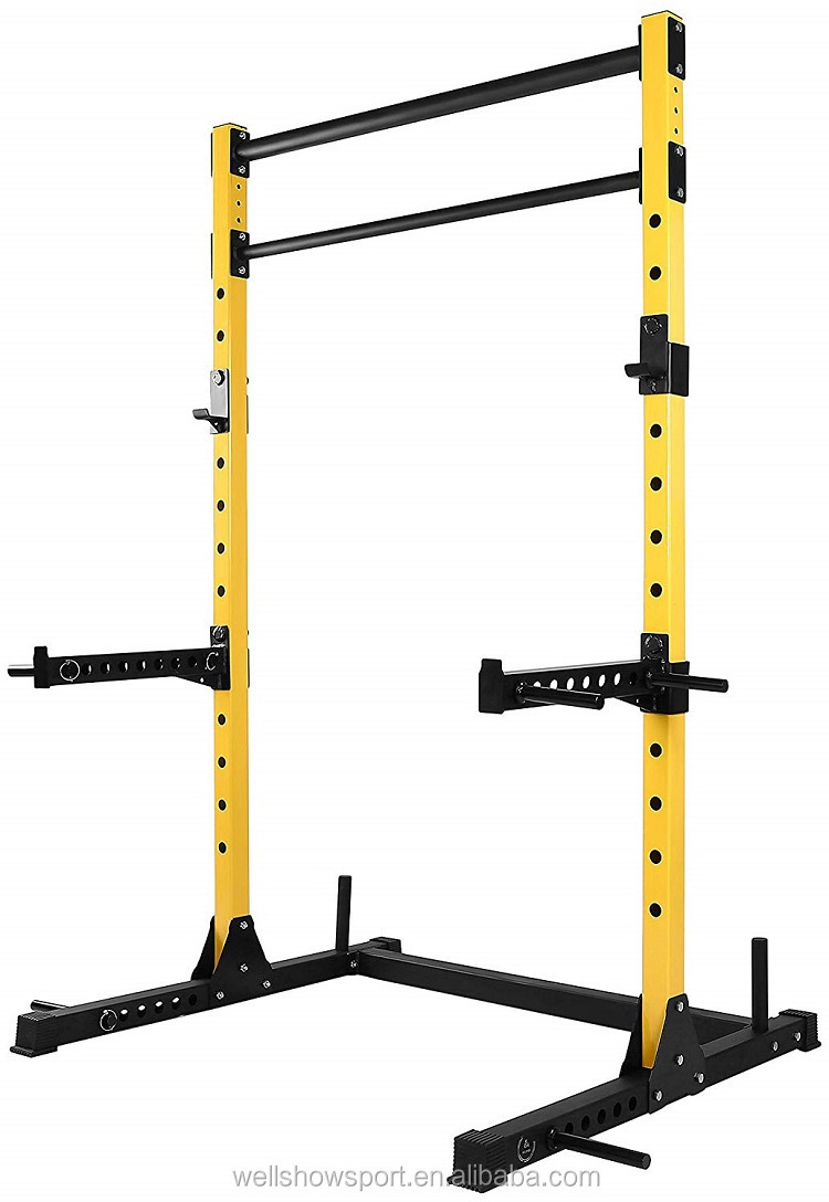 Wellshow Sport Pull Up Bar Dip Stands Station Bar Squat Rack Exercise Stand Power Tower Barbell Dumbbell Rack Weight Lifting