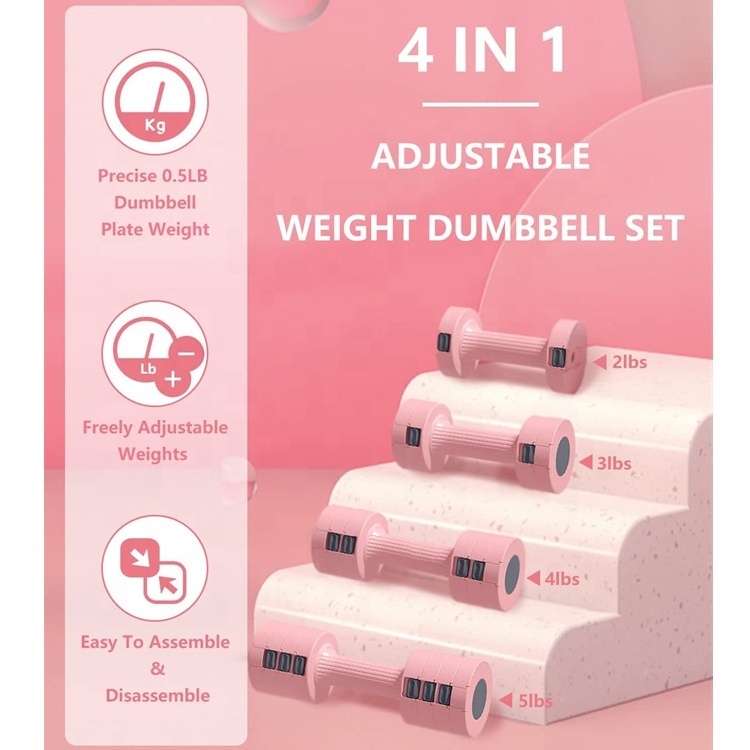 Wellshow Sport Adjustable Dumbbell Set Hand Weights Sets Adjust Dumbbell Weight For Women Men Home Gym Workout Exercise