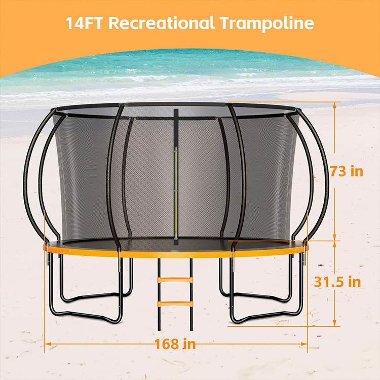 10ft Garden Trampoline With Safety Enclosure Net Combo Bounce Jump Outdoor Fitness Pvc Spring Cover Padding Kids Trampoline