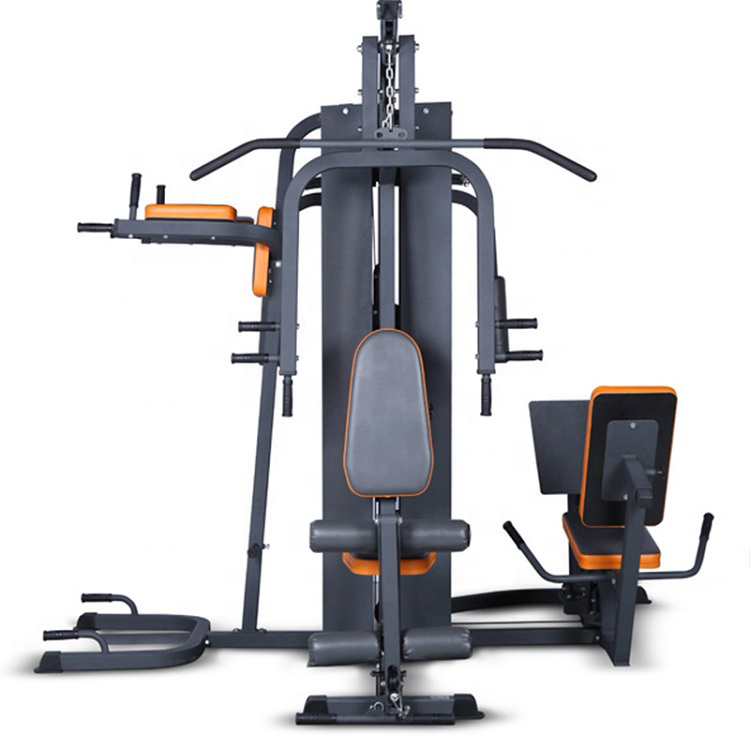 Wellshow Sport Home Gym Stand Total Body Fitness Training Machine Jungle Equipment Power 5 Station Indoor Unisex 1pc/brown Box